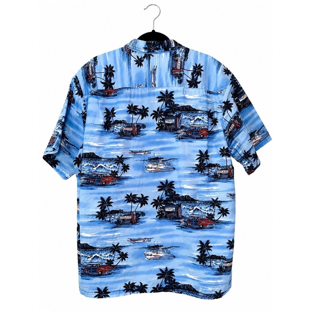 Royal Creation 2XL Men Aloha Hawaiian short sleeve Button up Shirt classic car - Picture 3 of 6